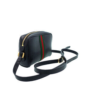 Gucci Shoulder Camera Bag GG Black Supreme Ophidia Canvas